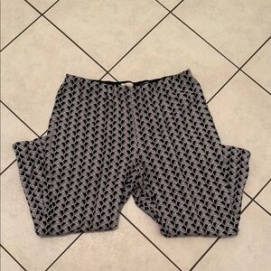 Anthropologie Black and White Patterned Pants